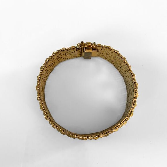 Vintage Gold Plated Italian Mesh Bracelet - Picture 4 of 6